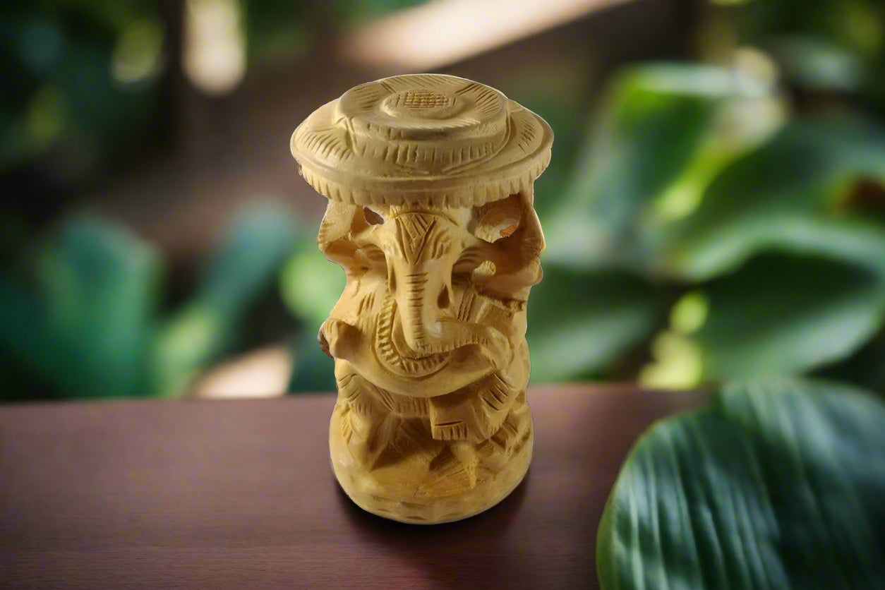 Wooden Ganesh Small