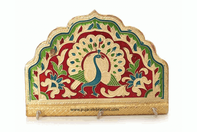 Peacock Design Meenakari Keyholder