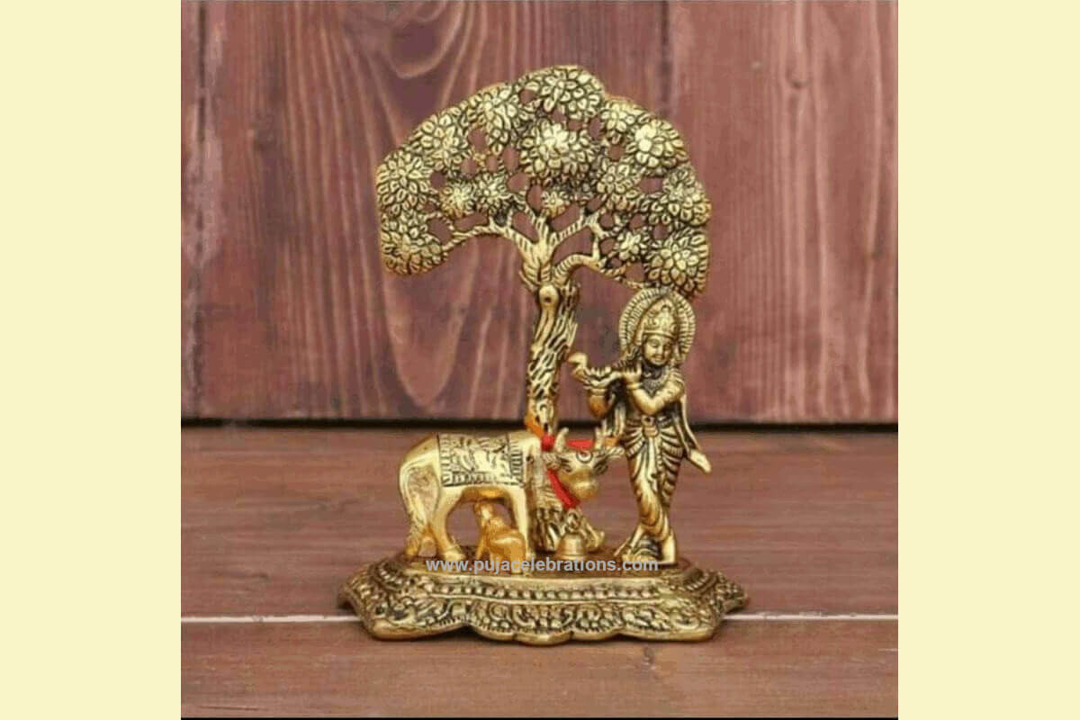 Krishna with Cow under Tree