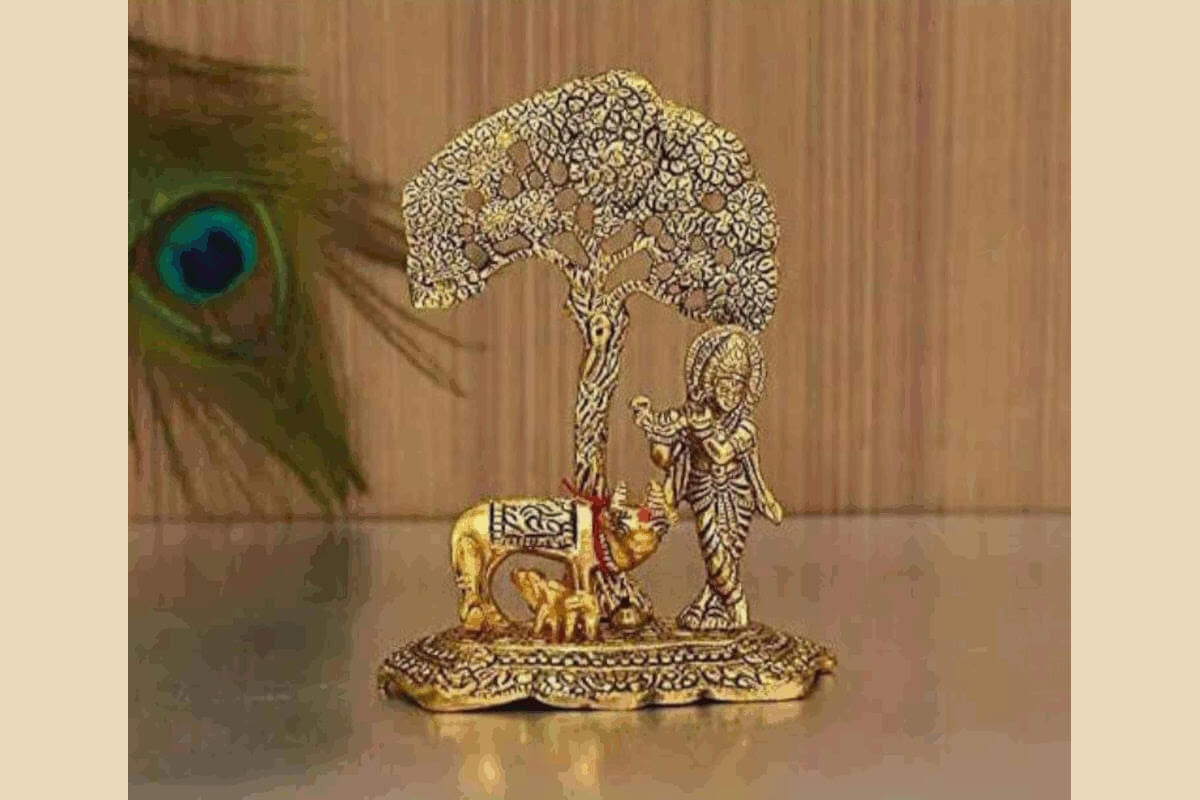 Krishna with Cow under Tree