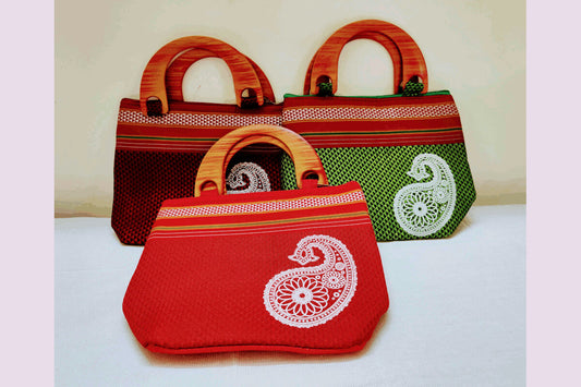 Khun Fabric Ladies Handbag