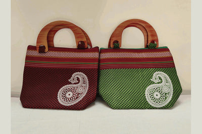 Khun Fabric Ladies Handbag
