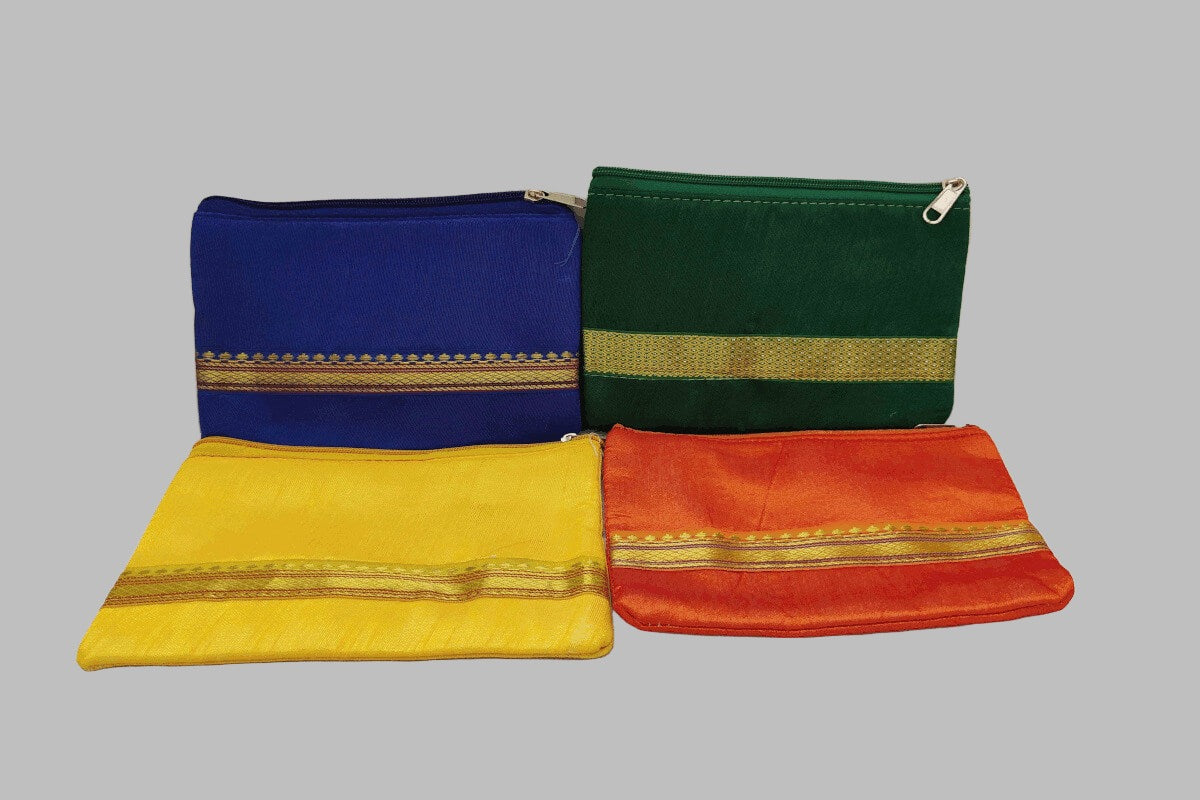 Raw Silk Hand Purse