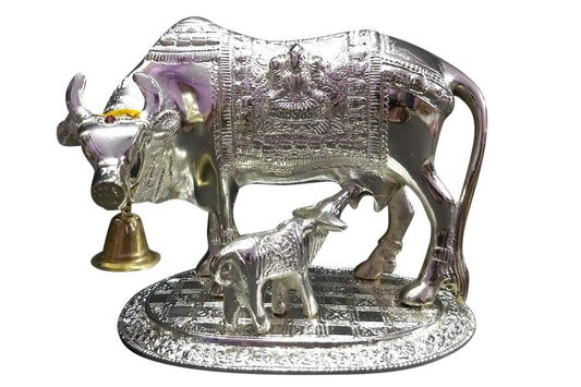 Cow and Calf Super Silver Big, Indian Wedding Return Gifts for Guests