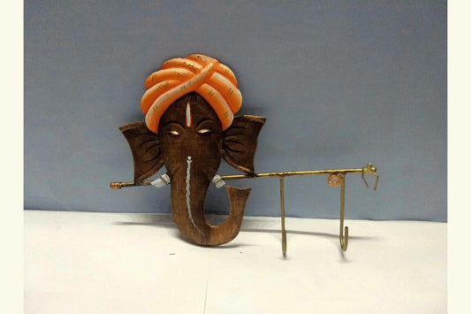 Wrought Iron Ganesha Wall Decor