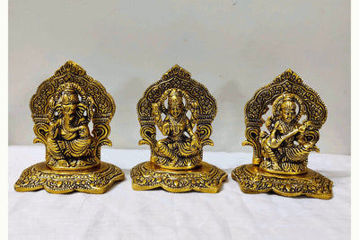 Metal Lakshmi Ganesha Saraswathi Set