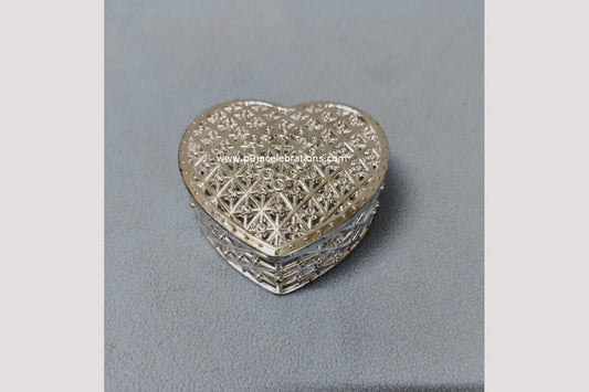 Fiber Gift Box Heart Silver, Return Gifts Wholesale Online