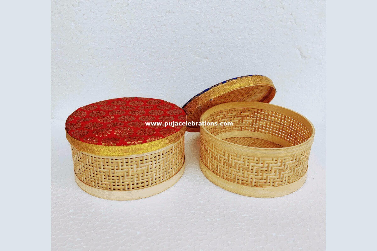 Brocade Bamboo Gift Box, Festival Return Gifts