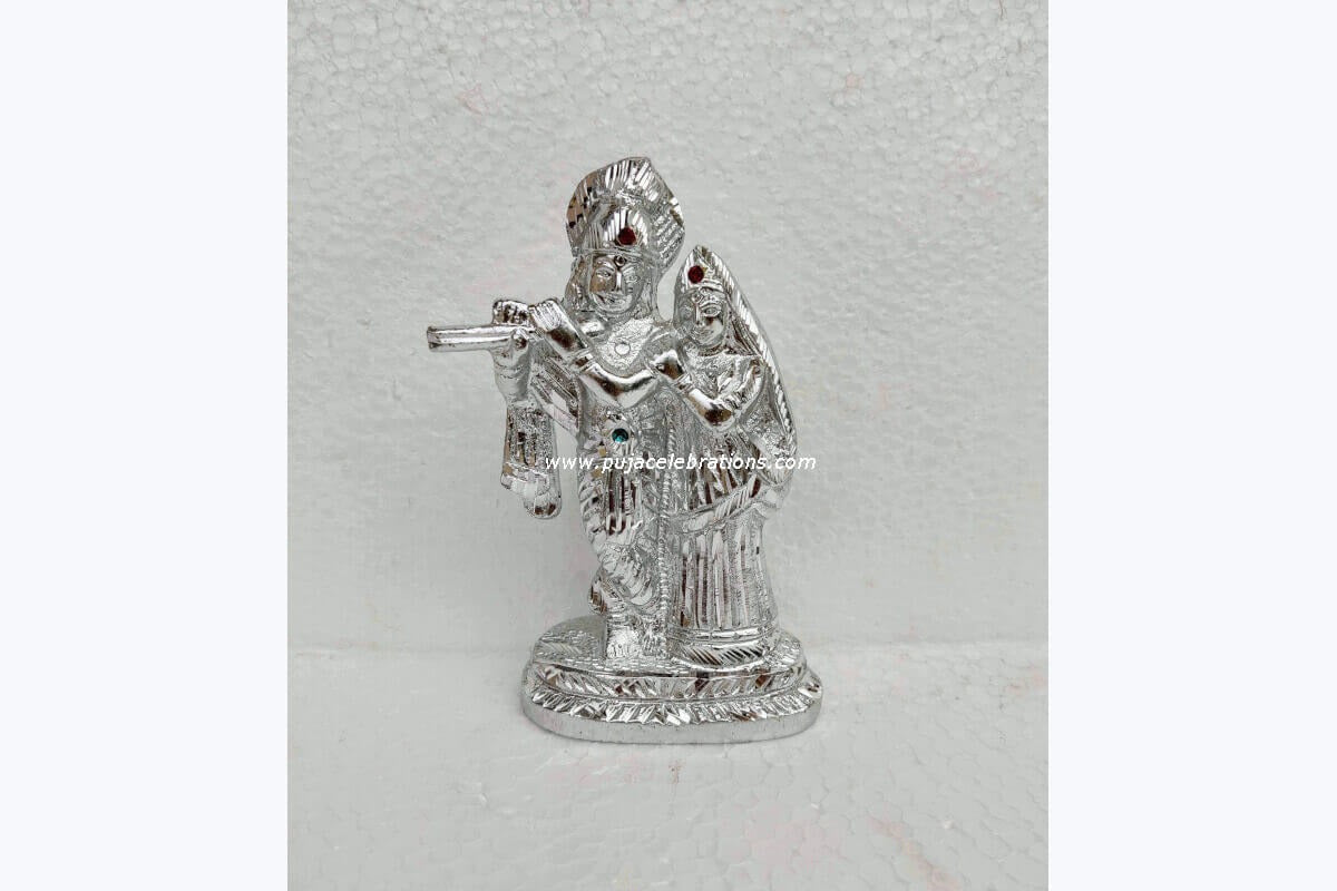 White Metal Radha Krishna Idol, Best Marriage Gift