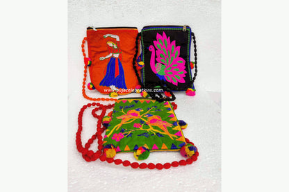 Sling Bag With Embroidery