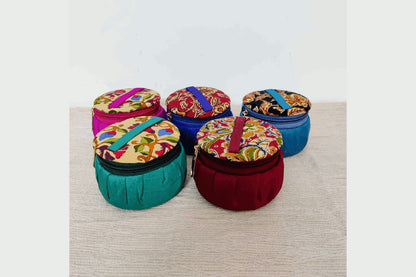 Round Kalamkari Bangle Box