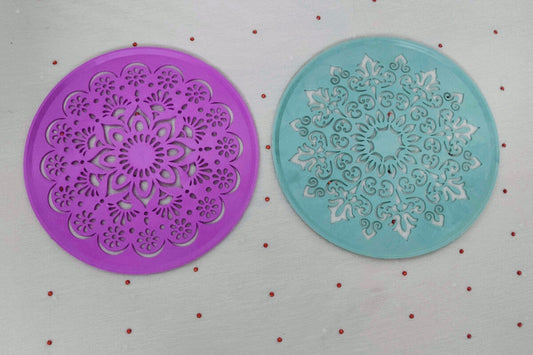 Round Rangoli Stencil 8x8, Navaratri Gift Online