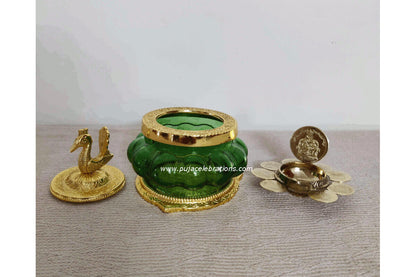 Kubera Lakshmi Pot & Raja Kubera Diya