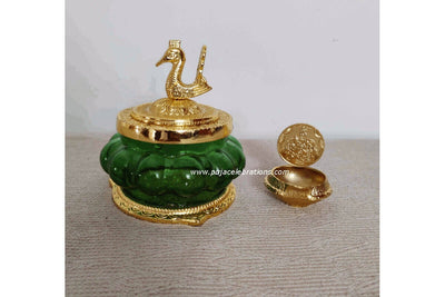 Kubera Lakshmi Pot & Gold Diya, Spiritual Gift