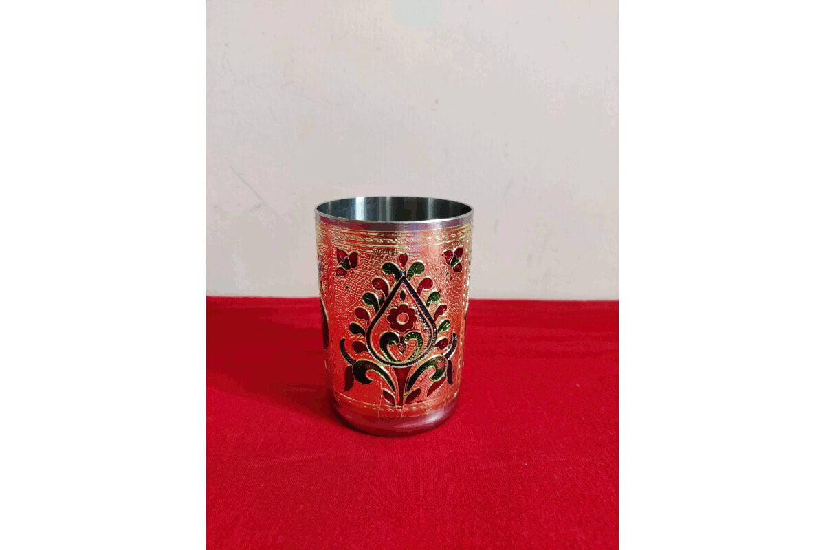 Meenakari Steel Glass