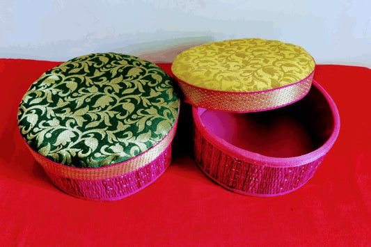 Round Brocade Korai Box