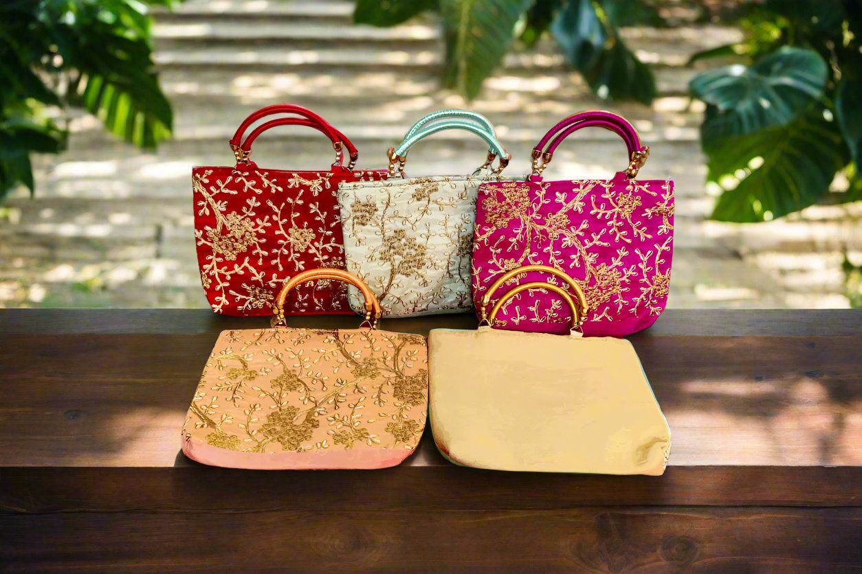 Designer Embroidery Handbag, Return Gifts for Ladies,