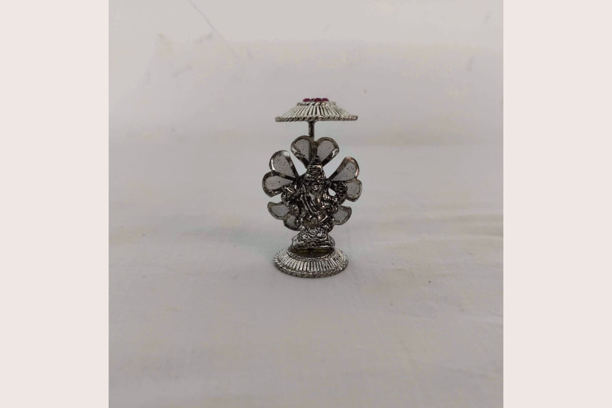 Ganesh Umbrella Silver Stand, Festival Gifts Online