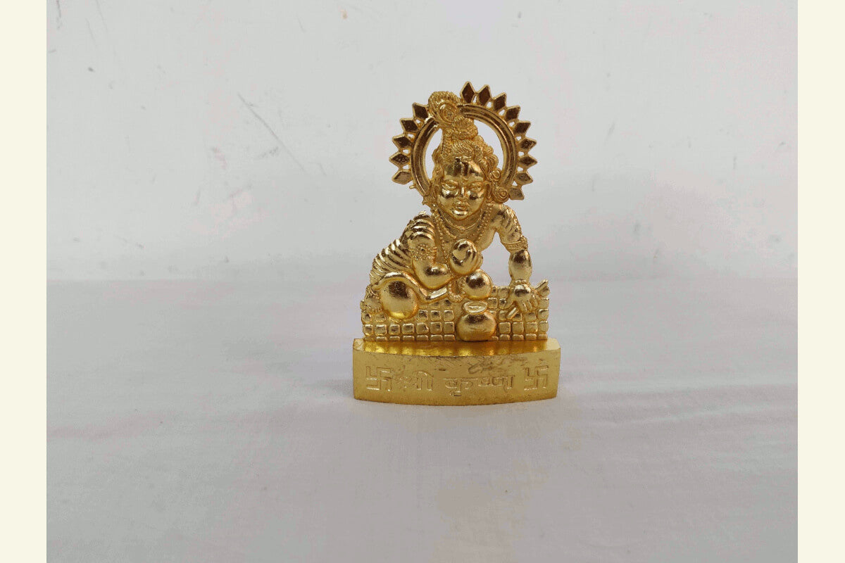 Ladoo Krishna Gold Standee