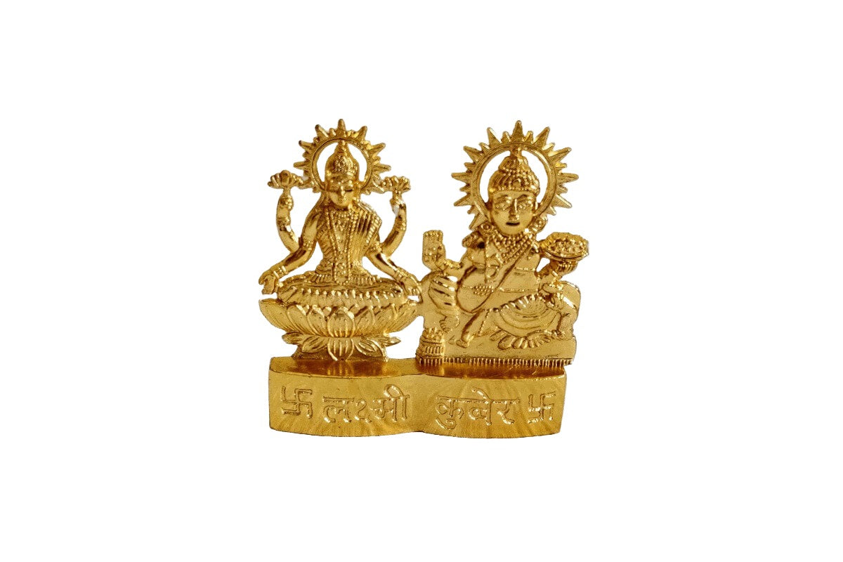 Kubera Lakshmi Gold Standee