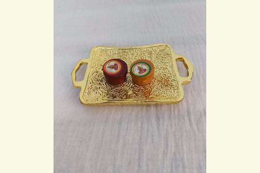 Gold Mini Tray Tambulam Set, Return Gifts Wholesale Online