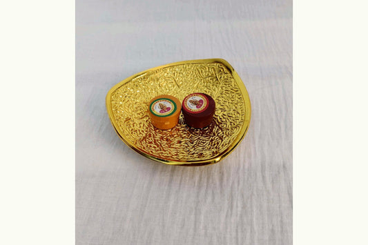 Gold Metal Bowl Tambulam Set, Gift for Ladies under 100