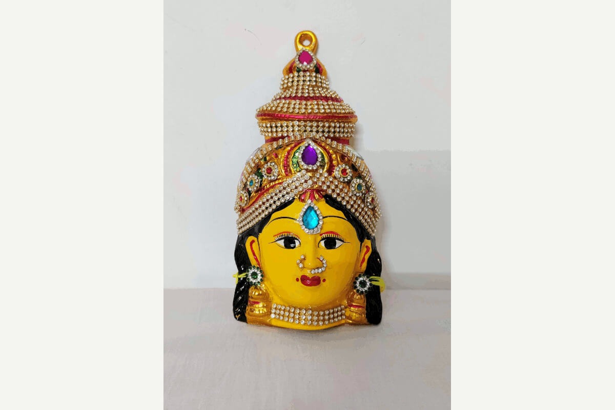 Devi Decorated Face 8 inches, Ammavari Face Online