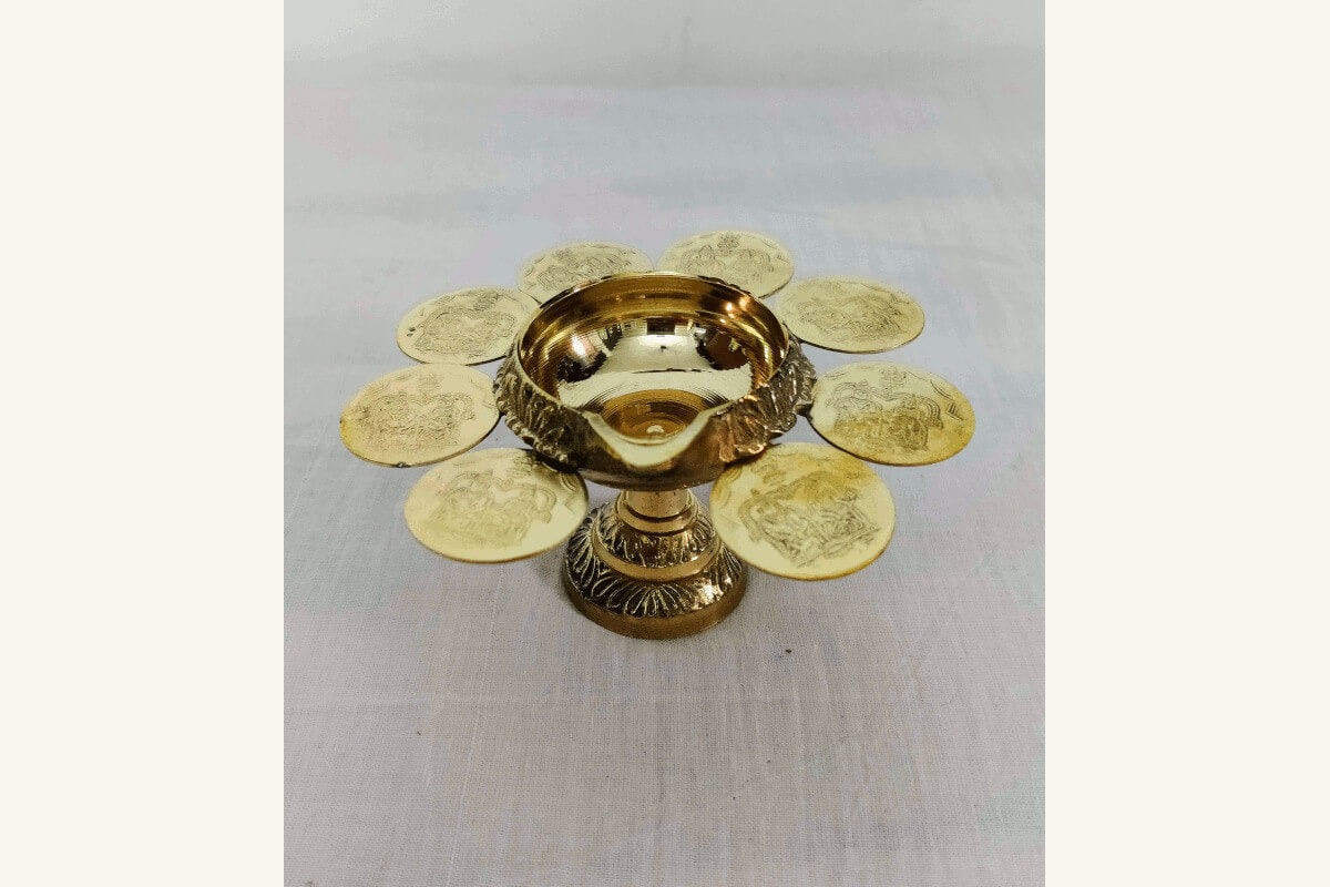 Ashtalakshmi Coin Diya Stand, Housewarming Return Gifts,