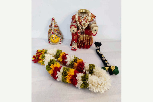 Varalakshmi  Mini Doll Set , Varalakshmi Amman Face and Stand Online