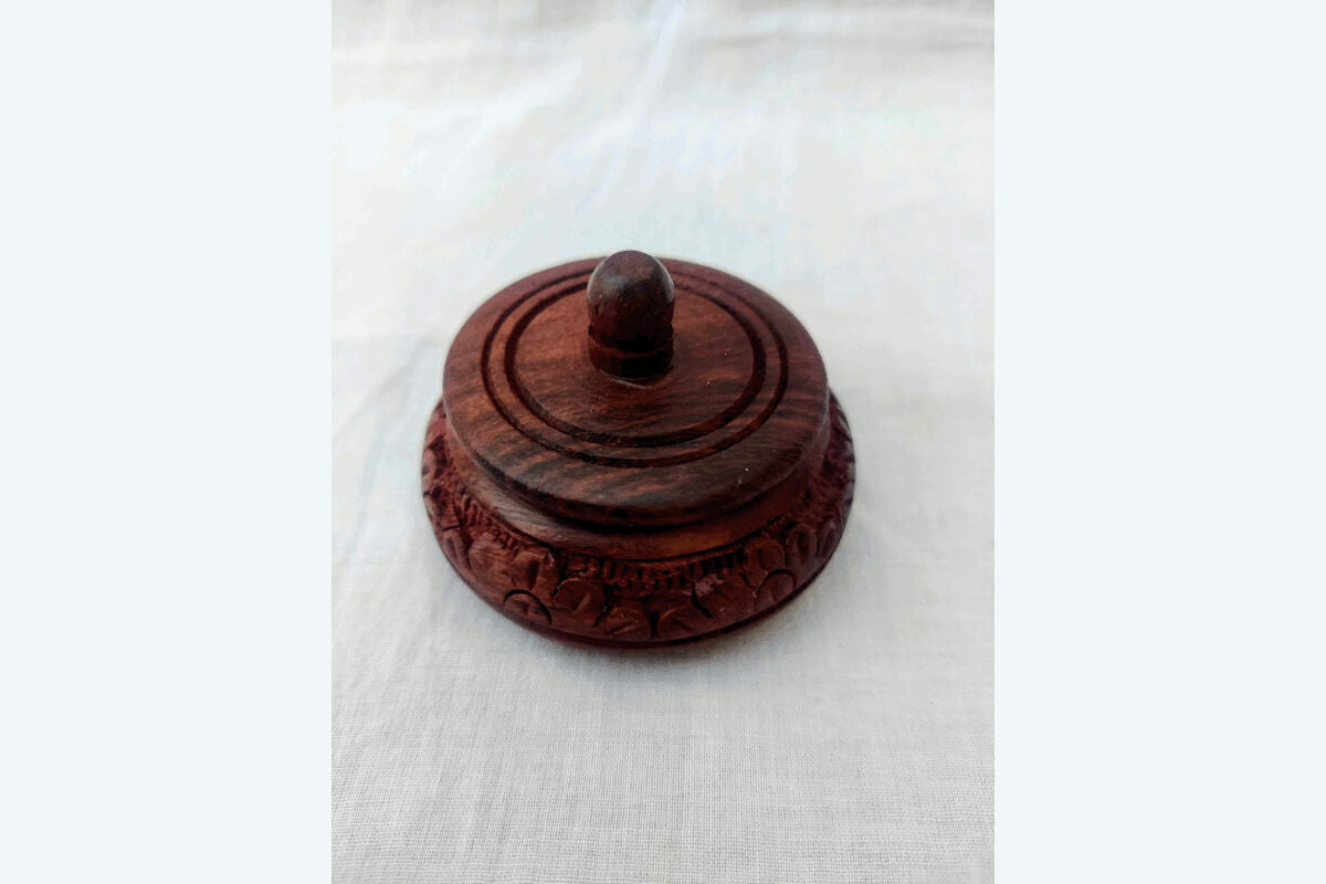 Wooden Kumkum Box