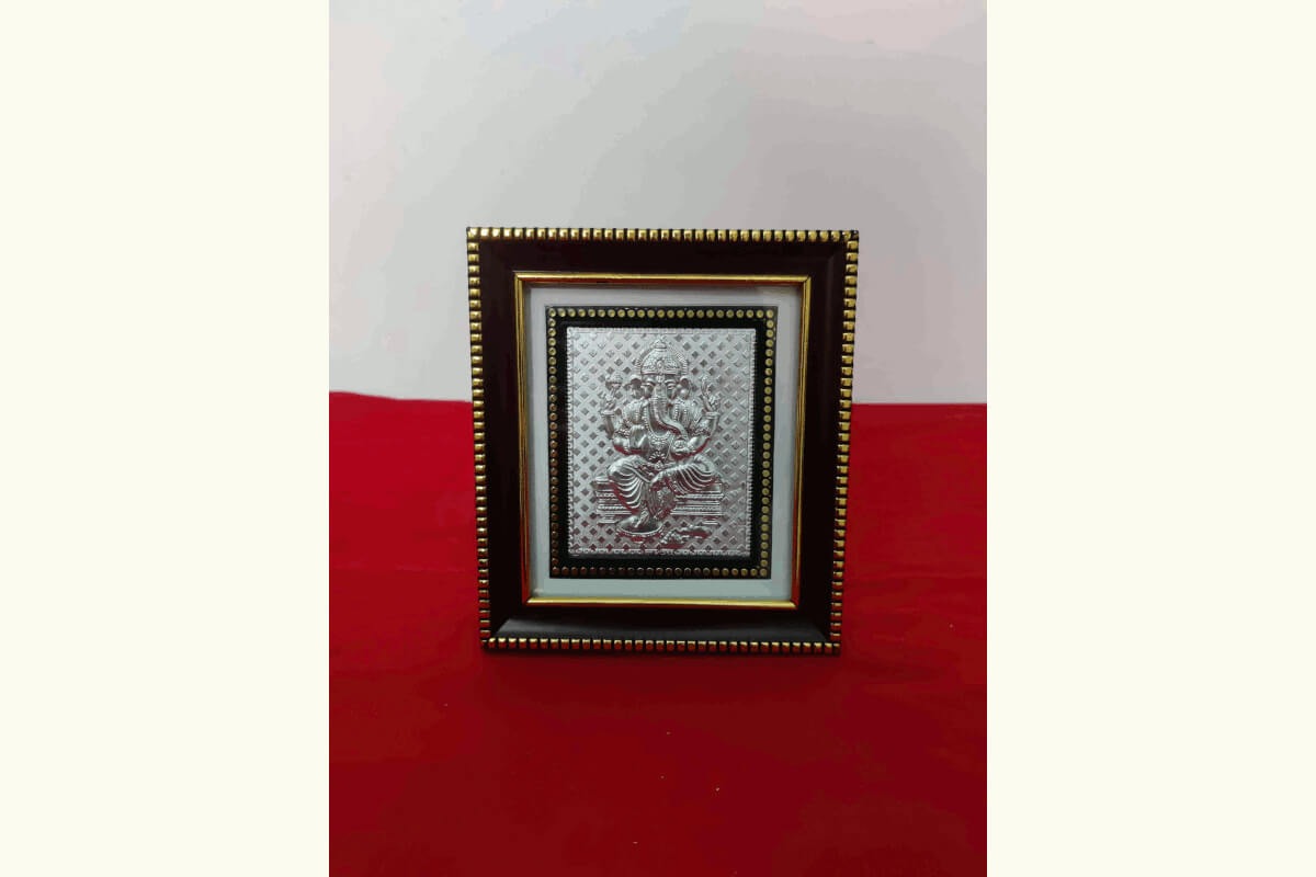 Silver Ganesha Frame, eturn gifts for gruhapravesham