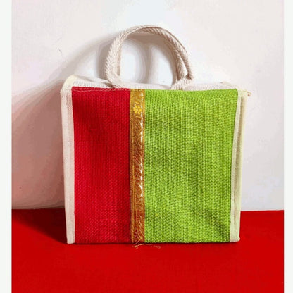 Dual Colour Brocade Lunch Bag