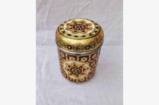 Meenakari Steel Dabba No 11, wedding return gift