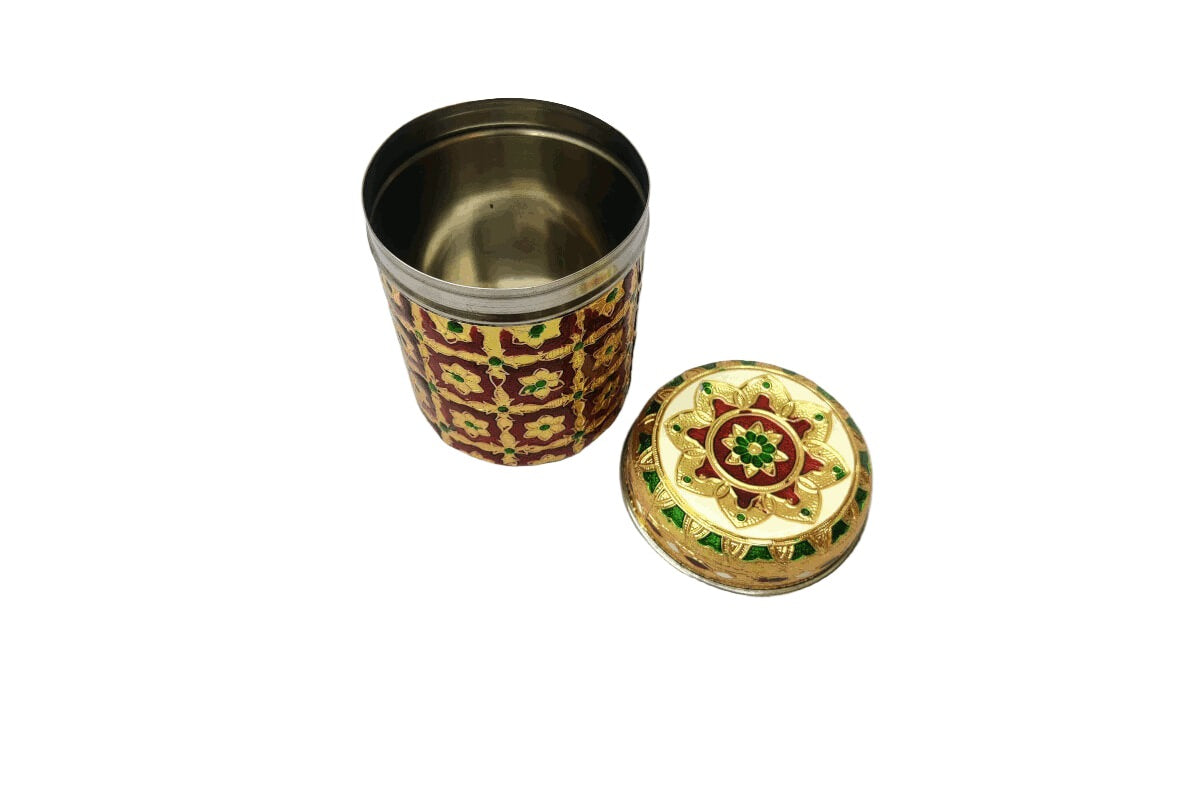 Meenakari Steel Dabba Box Set