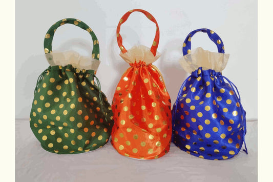 Polka Dot Potli Round,Return Gifts Online