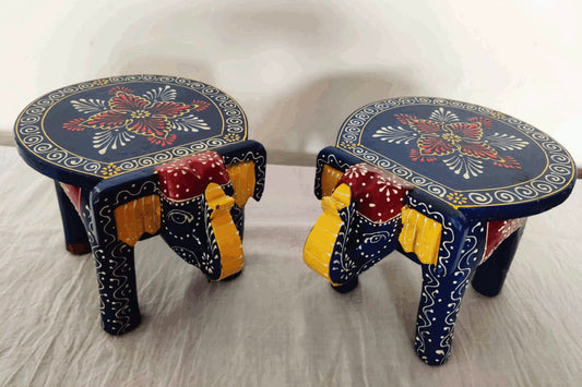 Designer Elephant Chowki Pair