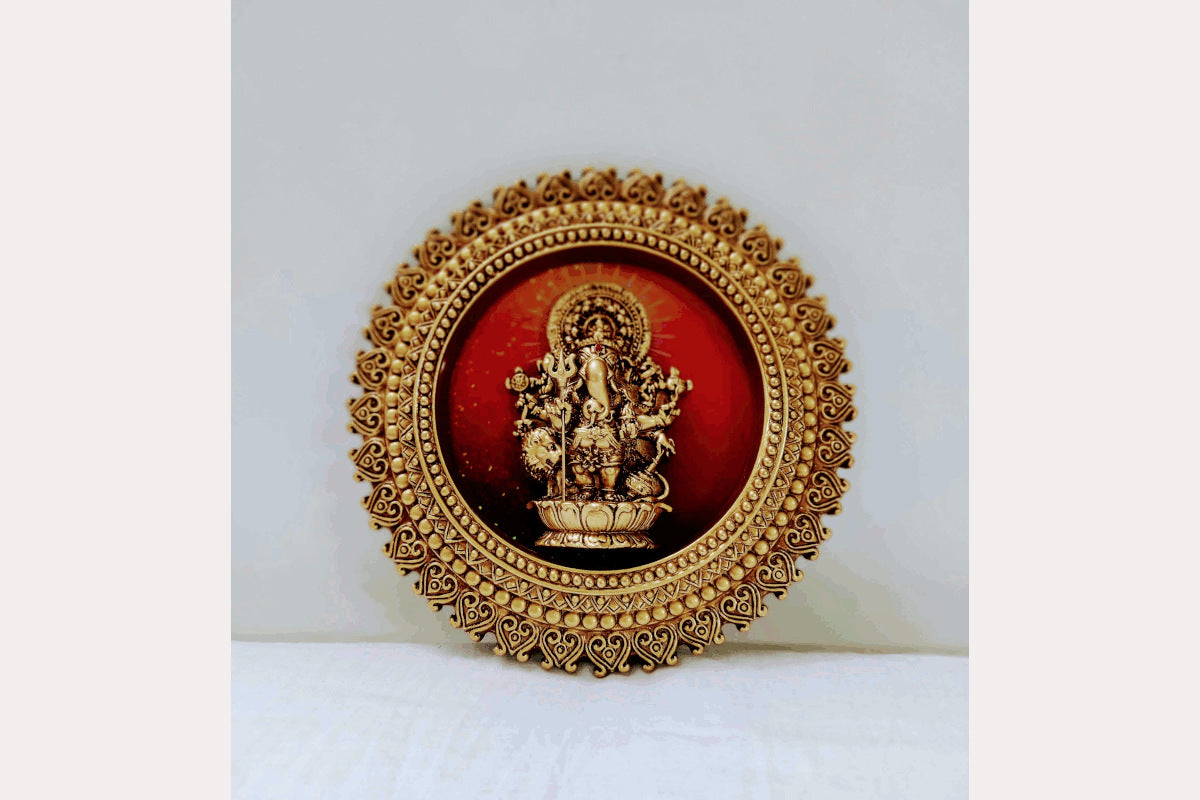 Round Shubha Drishti Ganapathy Wall Hanging