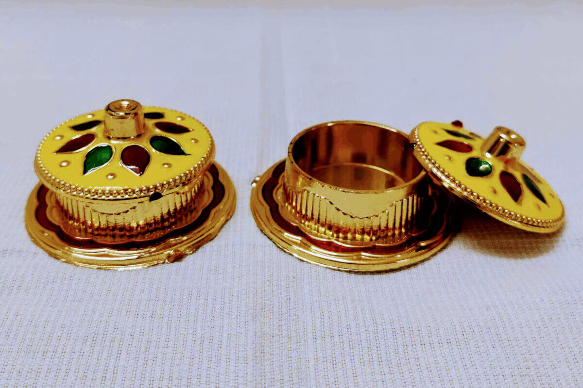 New Meenakari Design Kumkum Box