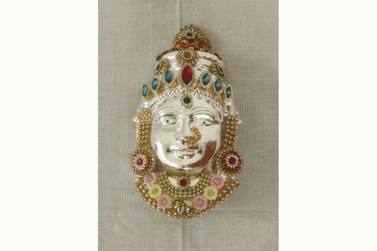 German Silver Face Decorated