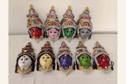 Navadurga Decorated Devi Faces