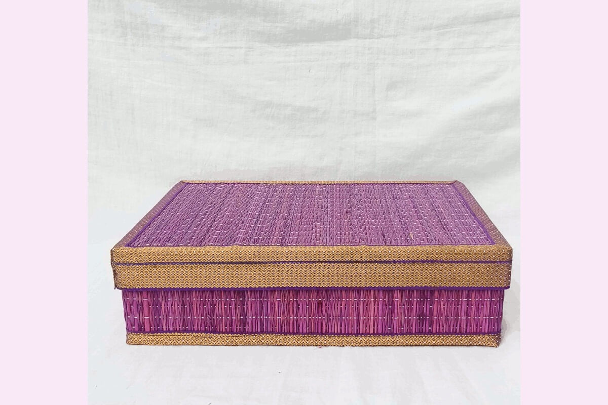 Another view of Korai Mat Saree Box