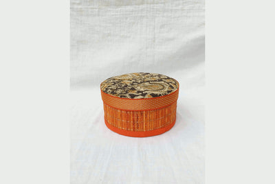 Kalamkari Round Korai Box