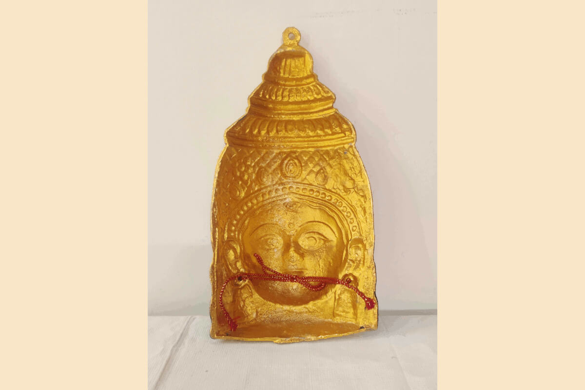 Decorated Yellow Devi Face