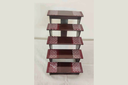 Mini 5 Steps Wooden Golu Stand