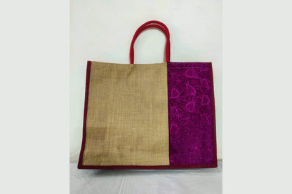 Jute Bag with Brocade