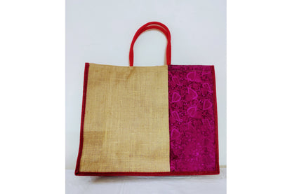 Jute Bag with Brocade