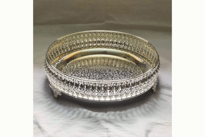 German Silver Tray 10 inches