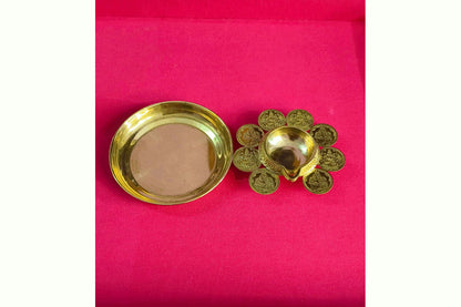 Kubera Diya Lakshmi Coins with Plate