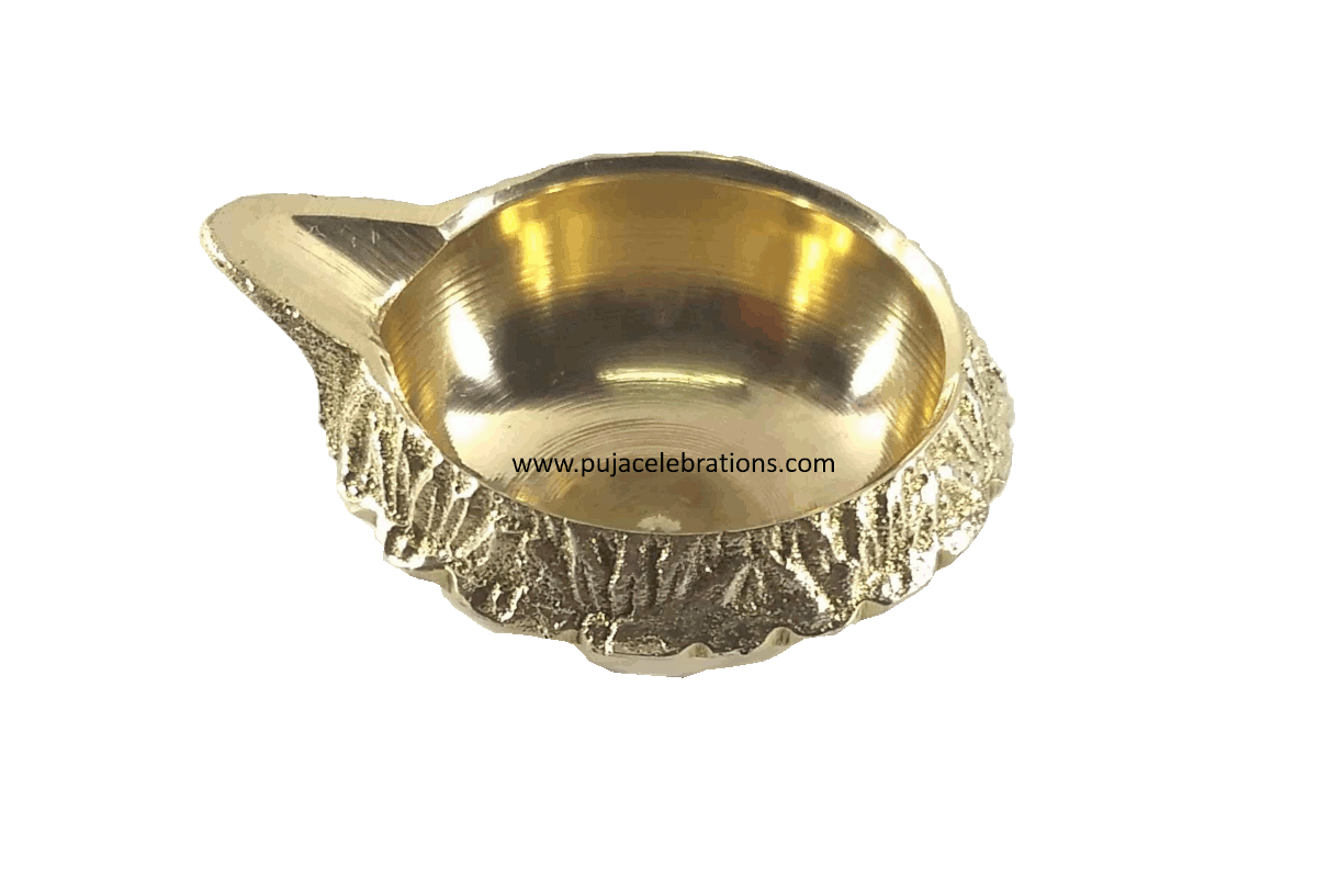 Brass Plate with Kubera Diya