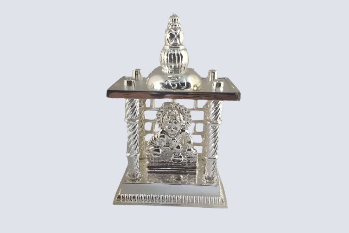  Ladoo Krishna Mandir Medium Silver, Seeemantham Return Gifts